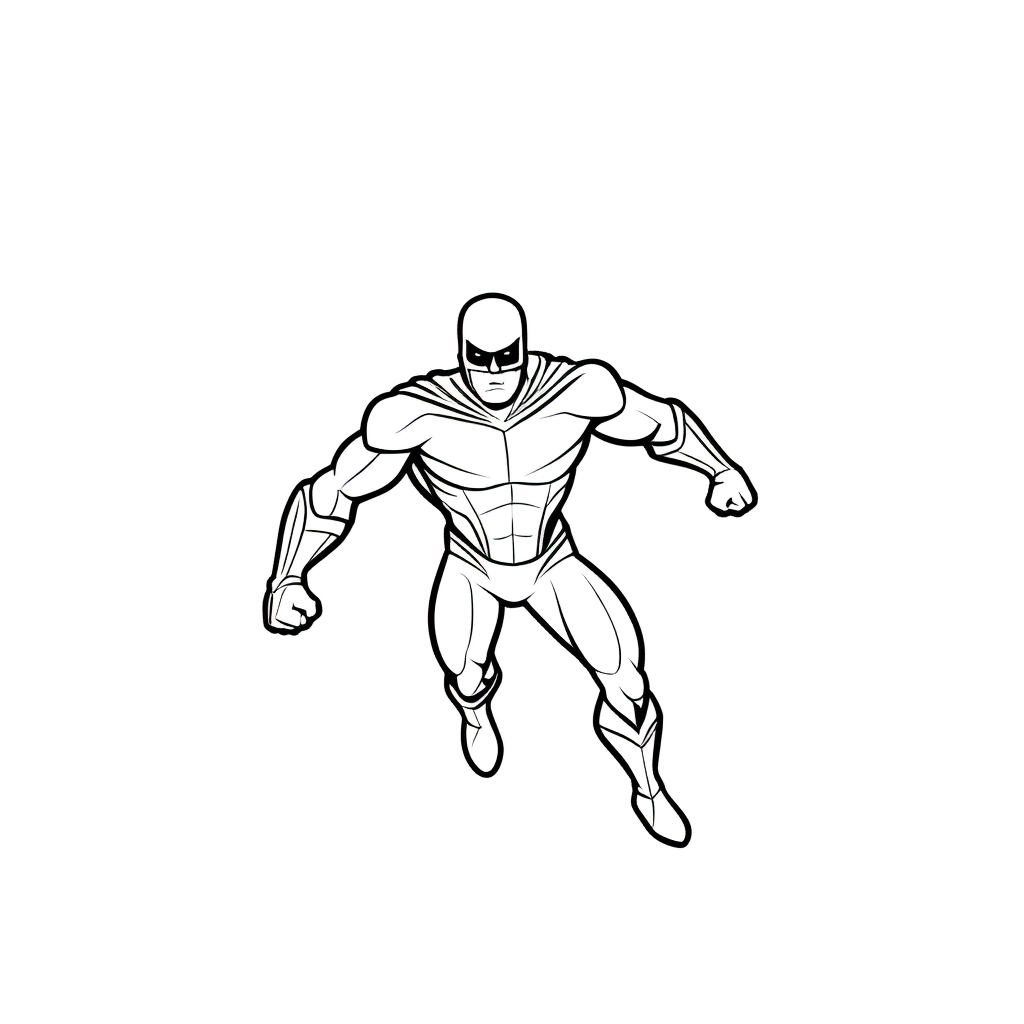 Superhero in dynamic pose